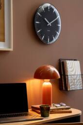 PRESENT TIME Karlsson Round Wall Clock Realista Dome - Black - thumbnail 2