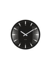 PRESENT TIME Karlsson Round Wall Clock Realista Dome - Black