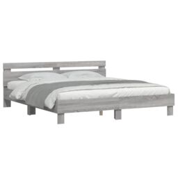 Berkfield Home Bed Frame without Mattress Grey Sonoma 200x200 cm - thumbnail 2