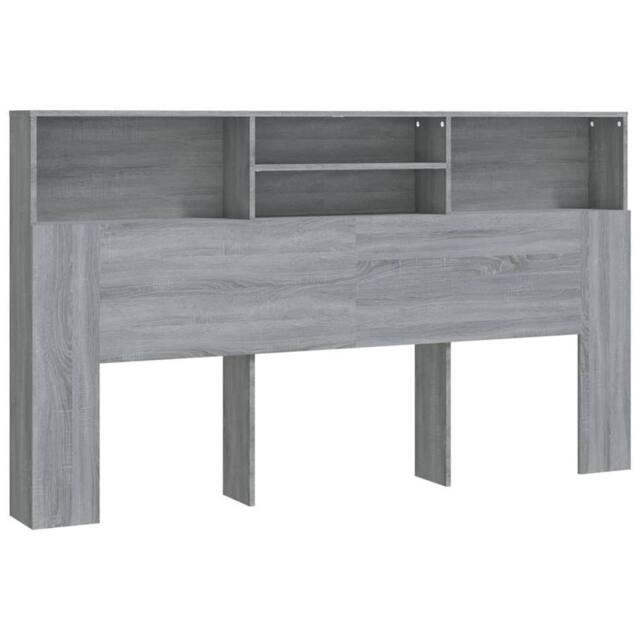 Berkfield Home Headboard Cabinet Grey Sonoma 180x19x103.5 cm - image 1