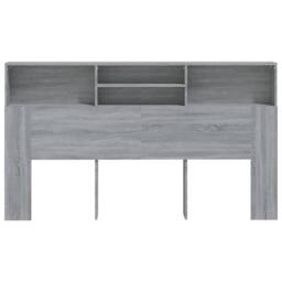 Berkfield Home Headboard Cabinet Grey Sonoma 180x19x103.5 cm - thumbnail 3