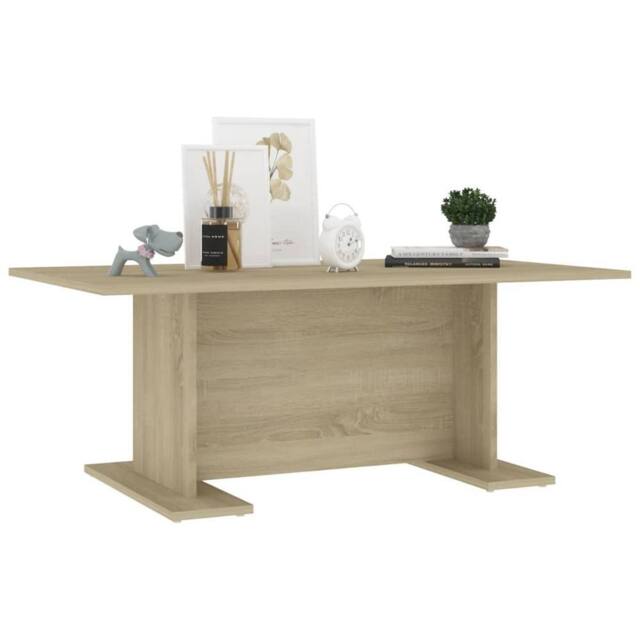 Berkfield Home Modern Coffee Table Sonoma Oak 103.5x60x40 cm Engineered Wood in Light Tan - image 1