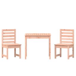 Berkfield Home 3 Piece Garden Bistro Set Solid Wood Douglas in Brown - thumbnail 5