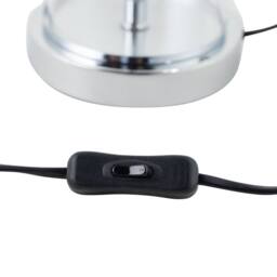 First Choice Lighting Aura - Chrome Table Lamp with Black Pleated Velvet Shade in Silver - thumbnail 3