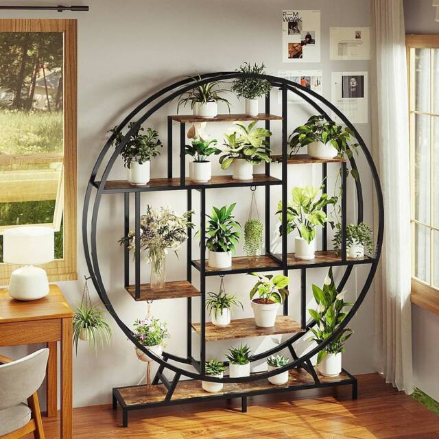 EONLION Plant Stand with Grow Light, 7-Tiered in Brown - image 1