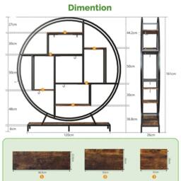 EONLION Plant Stand with Grow Light, 7-Tiered in Brown - thumbnail 2