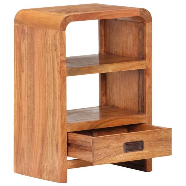 Berkfield Home Bedside Table 40x30x60 cm Solid Acacia Wood Honey Finish in Brown - Size: 40 x 30 x 60 cm - image 1