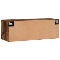 Berkfield Home Wall Cabinet Smoked Oak 100x36.5x35 cm Engineered Wood in Brown - thumbnail 8