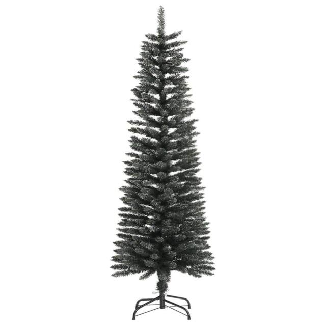 Berkfield Home Artificial Slim Christmas Tree with Stand Green 120 cm PVC - image 1