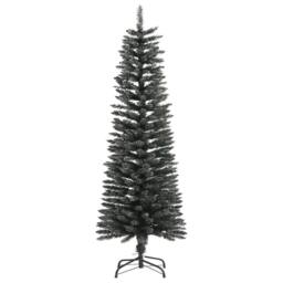 Berkfield Home Artificial Slim Christmas Tree with Stand Green 120 cm PVC - thumbnail 1