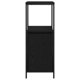 Berkfield Home Bathroom Cabinet with Shelves Black Oak 36x35x95 cm - Size: 36 x 35 x 95 cm - thumbnail 6
