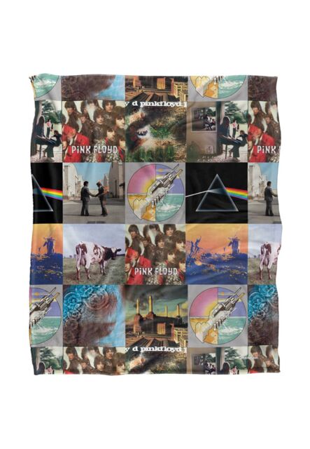Pink Floyd Album Covers Grid Pattern Silky Touch Super Soft Throw Blanket 152 X 127 cm in White - image 1