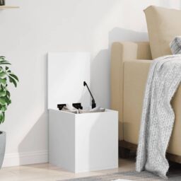Berkfield Home Storage Box White 30x35x35 cm Engineered Wood - Size: 30 x 35 x 35 cm - thumbnail 3