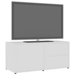 Berkfield Home TV Cabinet White 80x34x36 cm Engineered Wood - Size: 80 x 34 x 36 cm - thumbnail 4