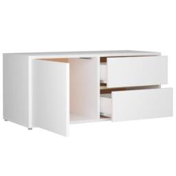 Berkfield Home TV Cabinet White 80x34x36 cm Engineered Wood - Size: 80 x 34 x 36 cm - thumbnail 6