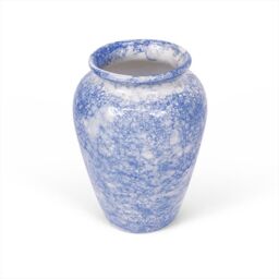 Verano Spanish Ceramics Burbujas Ceramic Small Vase Home Décor 24cm in Blue - thumbnail 3