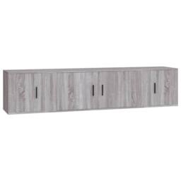 Berkfield Home Classic 3 Piece TV Cabinet Set Grey Sonoma Engineered Wood - thumbnail 3