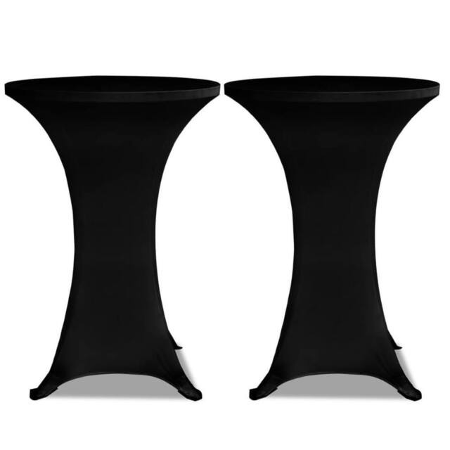 Berkfield Home Standing Table Cover √ò80 cm Black Stretch 4 pcs - image 1