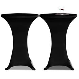 Berkfield Home Standing Table Cover √ò80 cm Black Stretch 4 pcs - thumbnail 3