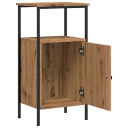 Berkfield Home Bedside Cabinets 2 pcs Artisan Oak 41x31x80 cm Engineered Wood in Brown - Size: 41 x 31 x 80 cm - thumbnail 4