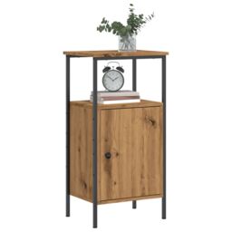 Berkfield Home Bedside Cabinets 2 pcs Artisan Oak 41x31x80 cm Engineered Wood in Brown - Size: 41 x 31 x 80 cm - thumbnail 1
