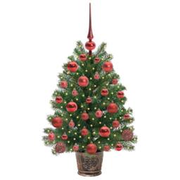 Berkfield Home Artificial Christmas Tree with 150 LEDs Green 75 cm PE & PVC - thumbnail 3