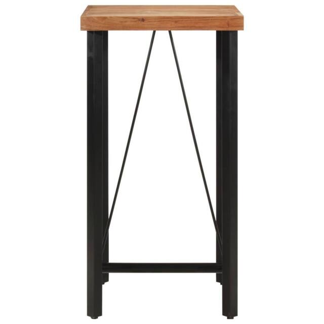 Berkfield Home Bar Table 55x55x107 cm Solid Wood Acacia & Iron in Brown - Size: 55 x 55 x 107 cm - image 1