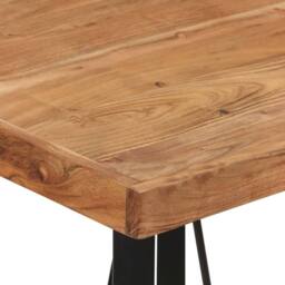 Berkfield Home Bar Table 55x55x107 cm Solid Wood Acacia & Iron in Brown - Size: 55 x 55 x 107 cm - thumbnail 5