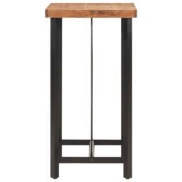 Berkfield Home Bar Table 55x55x107 cm Solid Wood Acacia & Iron in Brown - Size: 55 x 55 x 107 cm - thumbnail 3