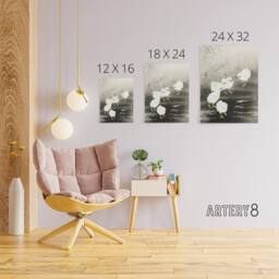 "Artery8 Chicks Eating Worms Canvas Wall Art Print Ohara Koson in Grey - Size: W18"" x H24""" - thumbnail 4