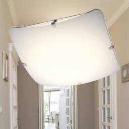 First Choice Lighting Set of 2 Eden - Frosted Glass Flush LED Ceiling Lights in White - thumbnail 3