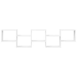 Berkfield Home Wall Cube Shelf 5 Compartments White Engineered Wood - thumbnail 4