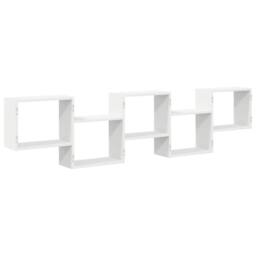 Berkfield Home Wall Cube Shelf 5 Compartments White Engineered Wood - thumbnail 6
