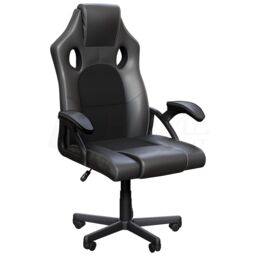 Home Discount Vida Designs Coma Gaming Chair Faux Leather UKFR Fabric 360 Swivel in Black - thumbnail 6