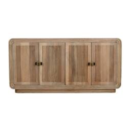 Indian Hub Hudson Carved 4 Doors Large Sideboard - Mango Wood in Brown - thumbnail 1