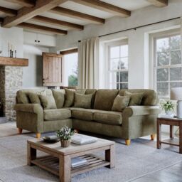 The Great Sofa Company Flora 1 Corner 2 Sofa Glory Winter Moss in Dark Green - thumbnail 1