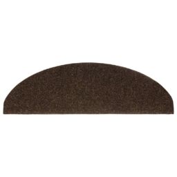 Berkfield Home Self-adhesive Stair Mats 5 pcs Brown 65x21x4 cm Needle Punch - Size: Medium - thumbnail 5