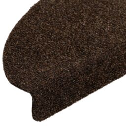 Berkfield Home Self-adhesive Stair Mats 5 pcs Brown 65x21x4 cm Needle Punch - Size: Medium - thumbnail 6
