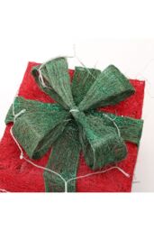 Living and Home 3Packs Christmas Ornament Decorative Lighted Gift Boxes Xmas Tree Decor in Green - thumbnail 4