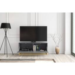 Creative Furniture Ripple TV Unit 100cm - Dark Grey with Fluted Doors - thumbnail 4