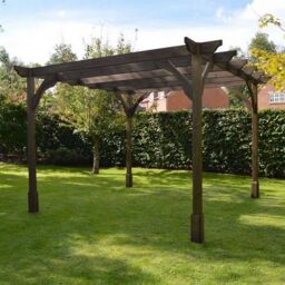 Rutland County Garden Furniture Ltd Premium Pergola - Wood - L360 x W420 x H270 cm - Light Green in Brown - thumbnail 2