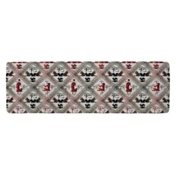 Benjamin Tate Design Egyptian Hieroglyphs In Red & Black Runner Rug in Natural - Size: 67 cm x 230 cm - thumbnail 1