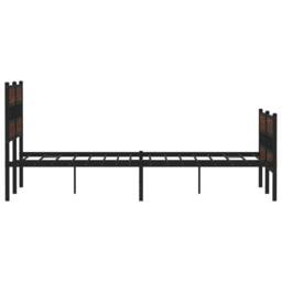 Berkfield Home Bed Frame without Mattress with Headboard & Footboard 137x190 cm in Brown - thumbnail 5