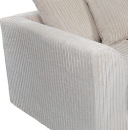 LUXURY LIFE Dylan Jumbo Cord Fabric Sofa Set in White - thumbnail 5