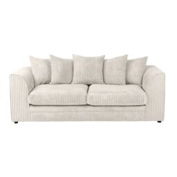 LUXURY LIFE Dylan Jumbo Cord Fabric Sofa Set in White - thumbnail 2