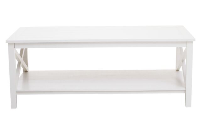 Orsina Heritage Crossed Coffee Table in White - image 1