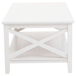 Orsina Heritage Crossed Coffee Table in White - thumbnail 3