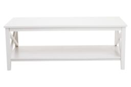 Orsina Heritage Crossed Coffee Table in White - thumbnail 1