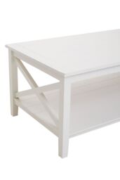 Orsina Heritage Crossed Coffee Table in White - thumbnail 5