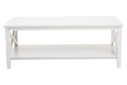 Orsina Heritage Crossed Coffee Table in White - thumbnail 7